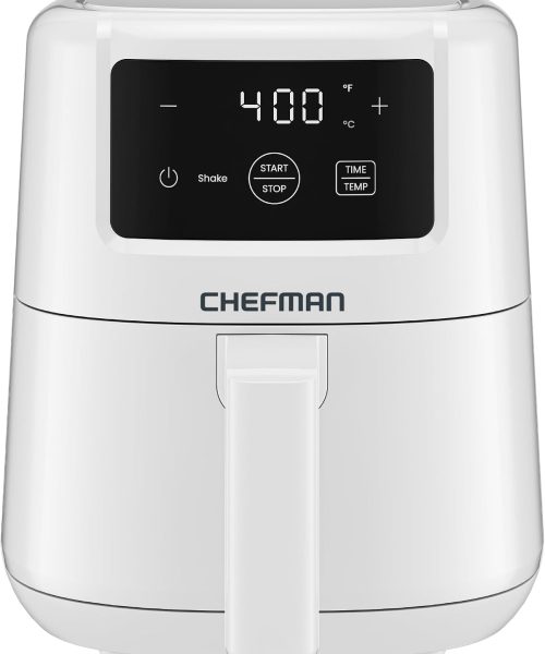 CHEFMAN 2 Qt Mini Air Fryer – Digital Space-Saving Compact Air Fryer with Nonstick and Dishwasher Safe Basket