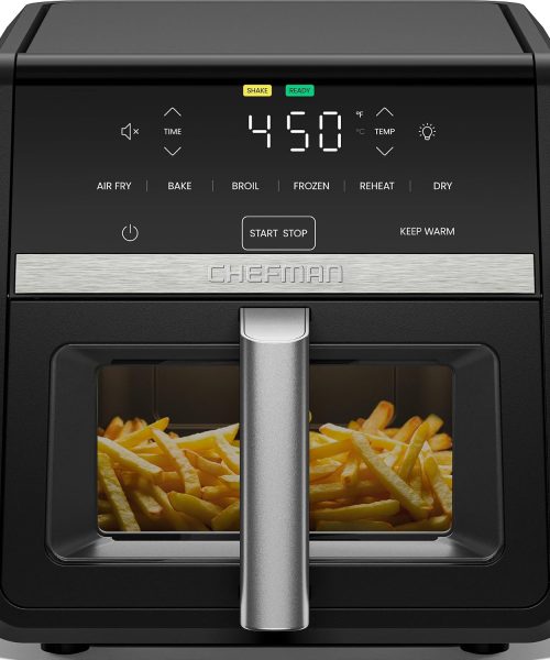 Chefman Air Fryer 8 Qt | TurboFry® 4-in-1 with 450°F Hi-Fry Option for Crispier Results